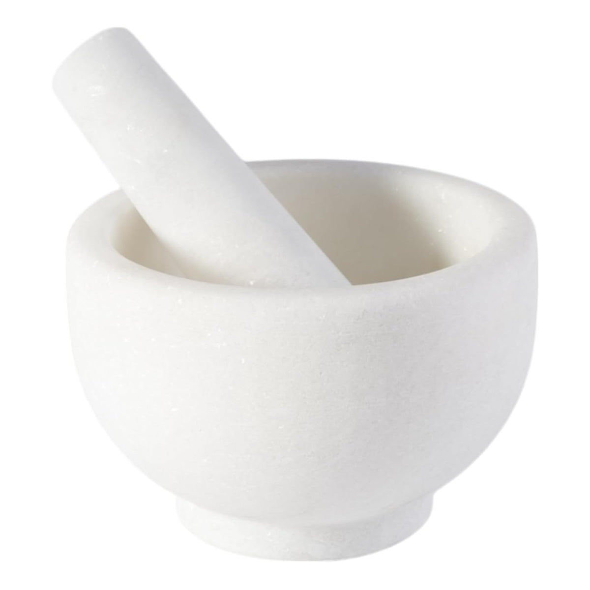 Koville Natural Marble Mortar and Pestle Set, 5" Heavy Duty Granite Grinder for Kitchen, Guacamole, Salsa, Pill Crusher, Spice, Herb, Marble Bowl for Kitchen Counter, Granite Spice Grinder Bowl