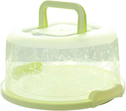 HEEPDD Pink Portable Cake Carrier with Handle and Lid, 8 Inch Cake Container Box for Transport, Storage of Pies, Cupcakes, and Baked Goods