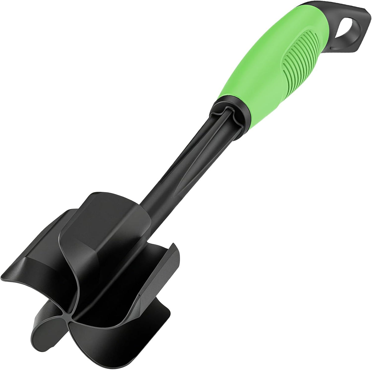 Ourokhome Meat Chopper and Potato Masher, Heat Resistant Nylon Ground Beef Smasher for Hamburger, 5 Curved Blades Nonstick Safe Mixer & Stirrer, Practical Kitchen Gadgets, Mint