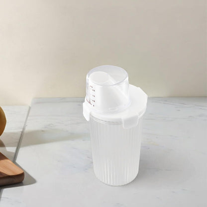 Food Cereal Storage Container With Pour Spout And Measuring Cup, Airtight Plastic Rice Dispenser For Pantry, Grains(Small+Medium+Large)