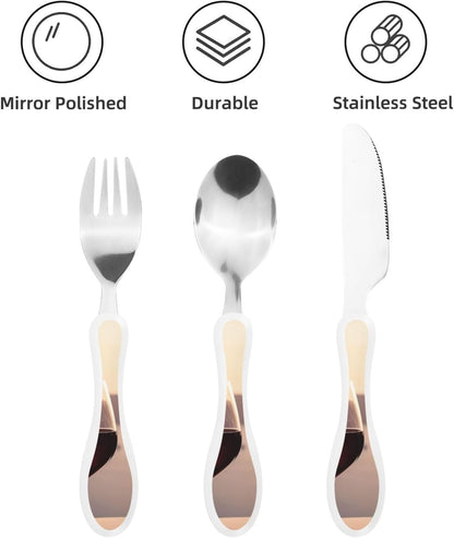 3-Piece Kids Silverware Set With Storage Case, Stainless Steel Reusable Children Safe Knife Spoon Fork Set Insects Love Children Flatware Set For Kids Lunch Box