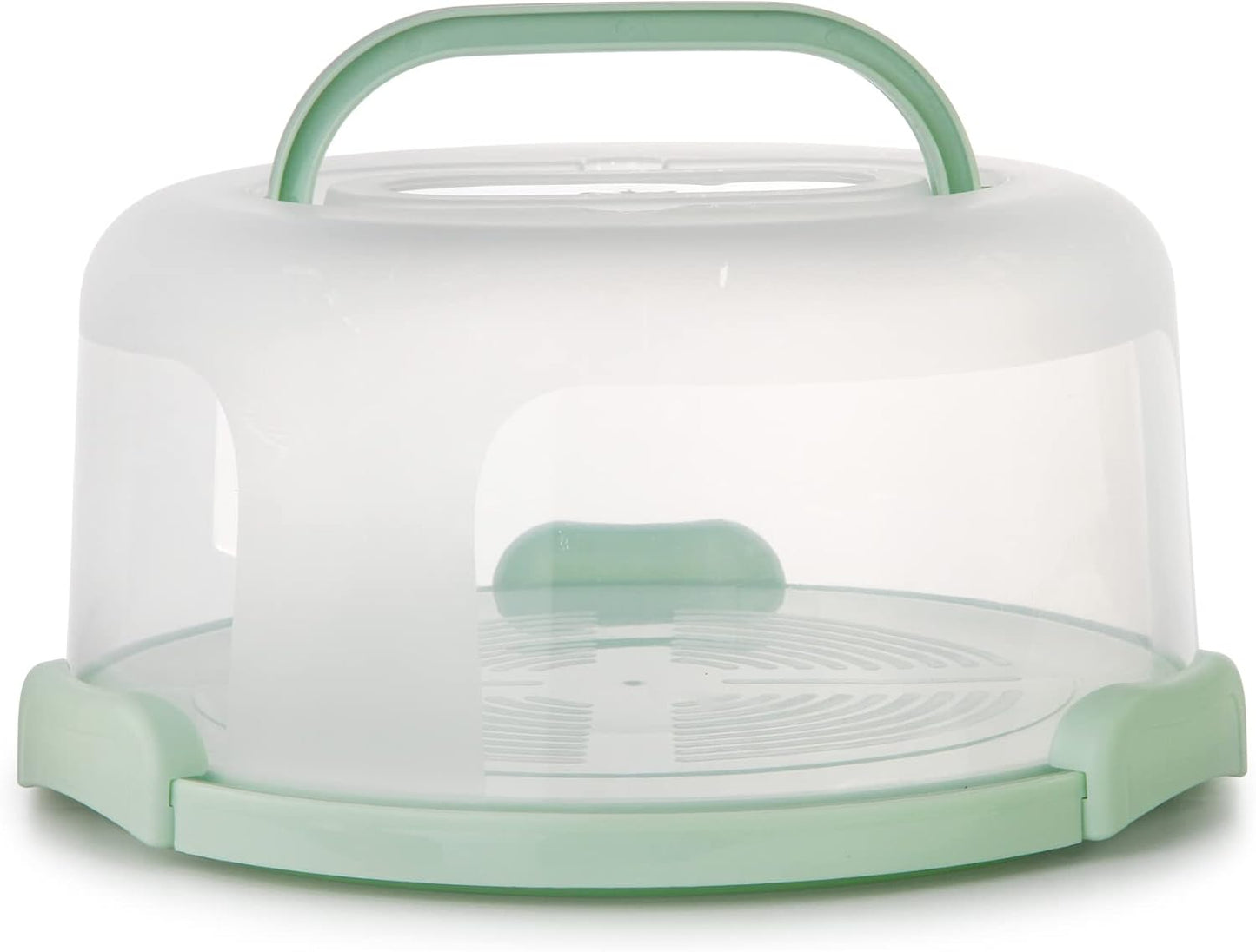 Zoofen Cake Carrier with Handle 10in Cake Stand Holder Round Container for 10in or Less Size(Purple)