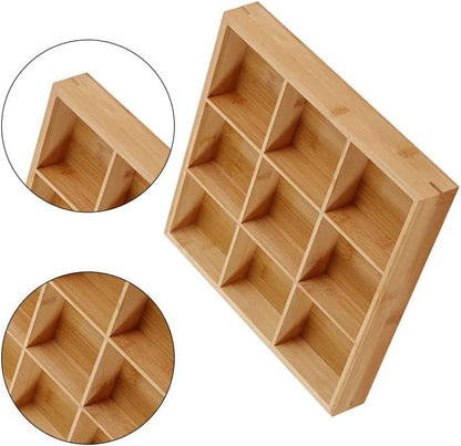 Divided Wooden Tray,Veggie Tray Serving Tray Divided Platter Wooden Food Server Multi Compartments Serving Tray for Hot Pot Restaurants Sushi Plate (6 Compartments)