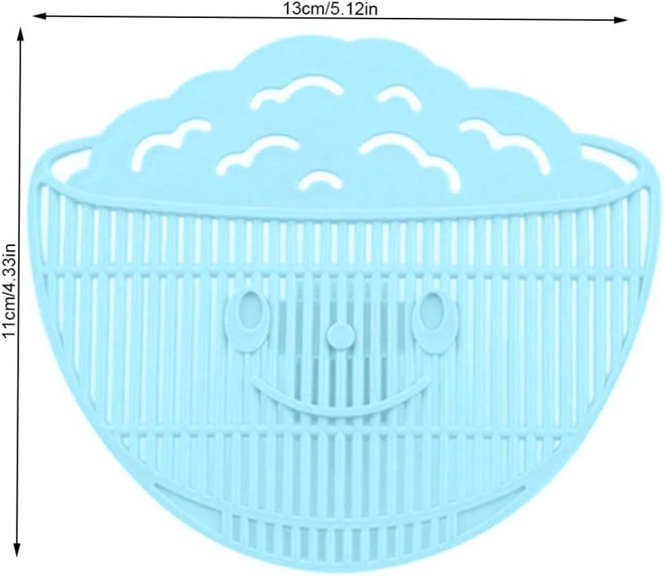 Clip On Strainer All Pots and Pans,Plastic Leaf Shape Rice Wash Sieve,Pasta Strainer Clip on Food Strainer Meat Vegetables Fruit PP Kitchen Colander,Rice Wash Tool,Blue 1204060NZX40QH 13x11x3.5cm