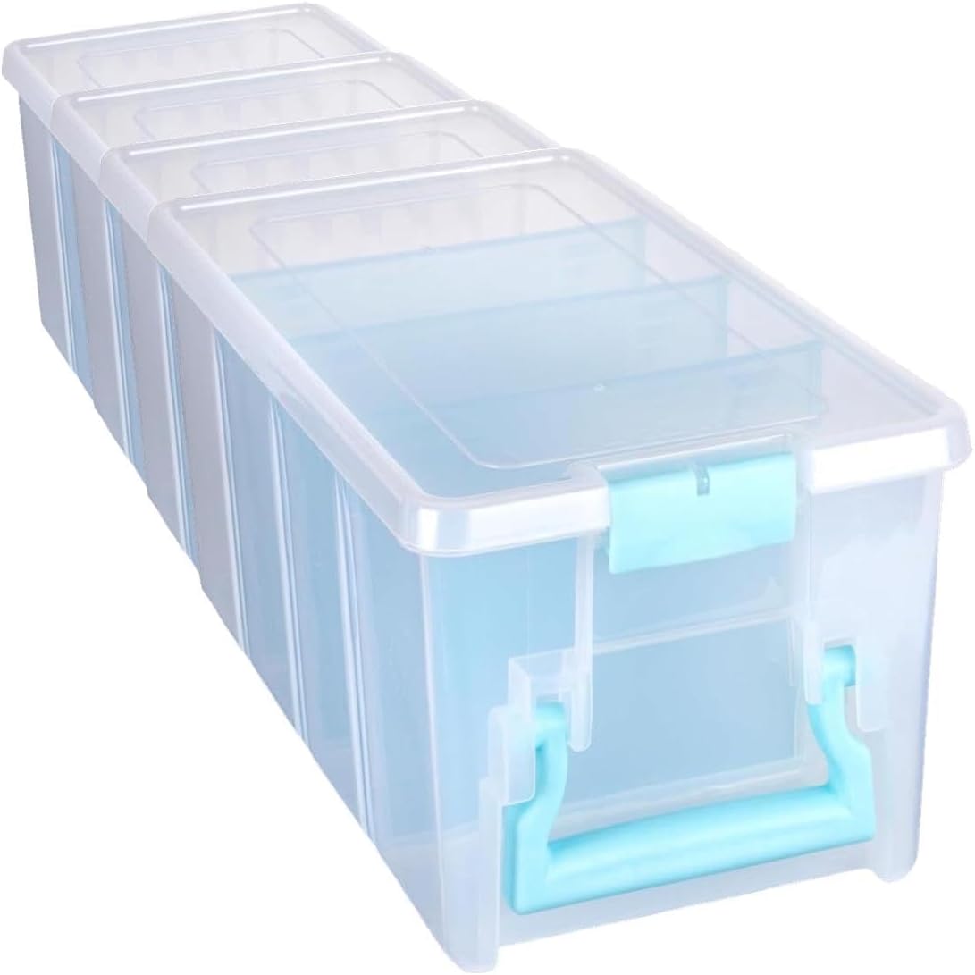 ArtBin Semi Satchel Portable Craft Organizer with 3 Dividers - Clear Plastic Storage Case for Art & Craft Supplies