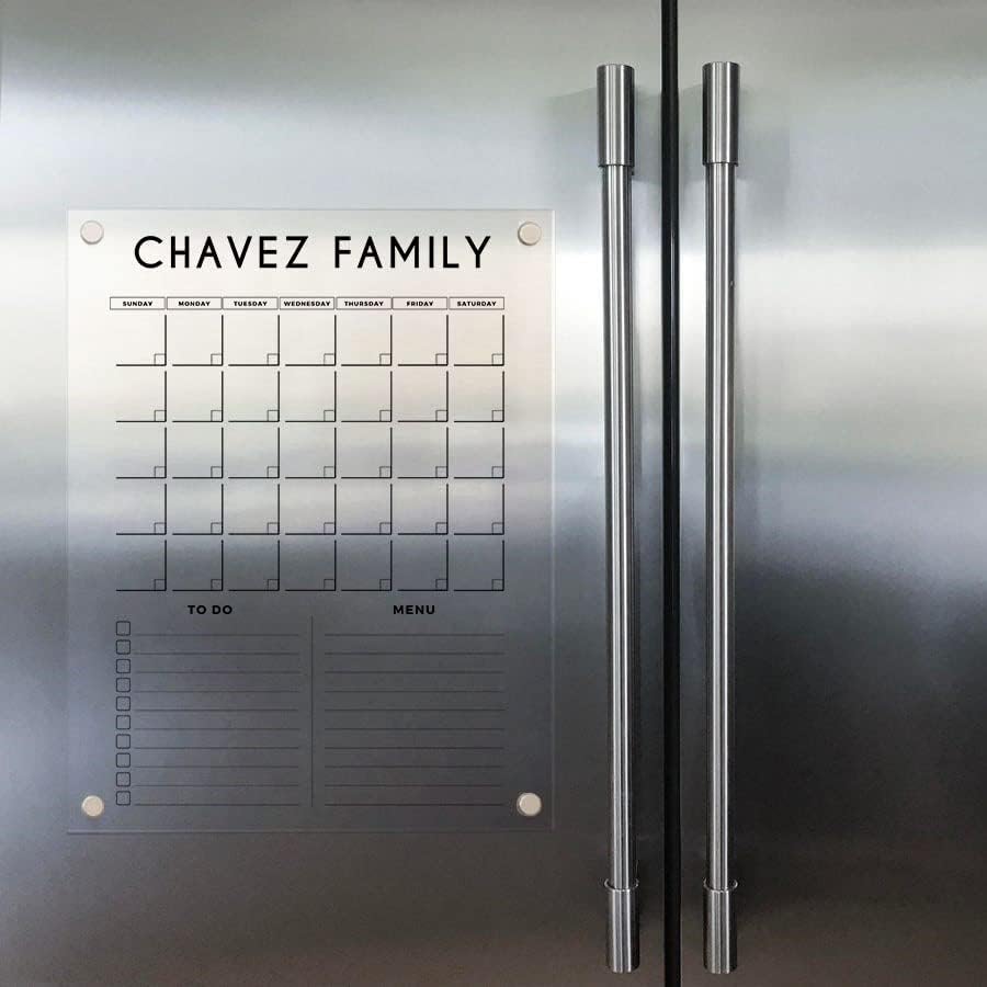 Refrigerator Planner - Magnetic Personalized Calendar 2026, Magnetic Fridge Monthly Planner, Monthly and Weekly Fridge Calendar