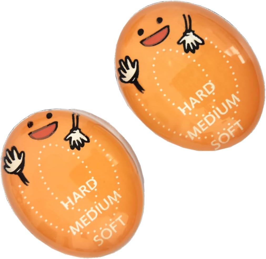 Egg Timer for Perfectly Boiled Eggs - Color Changing Indicator for Soft to Hard Boiled Eggs-2 Pieces