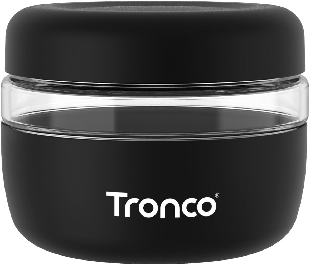 Tronco 24 oz Glass Food Storage Containers with Lids, Airtight, Leak & Spill Proof Glass Lunch Bowls for Meal Prep, Salad, Yogurt, Soup & Stew, Microwave & Dishwasher Safe, BPA-Free, Set of 1