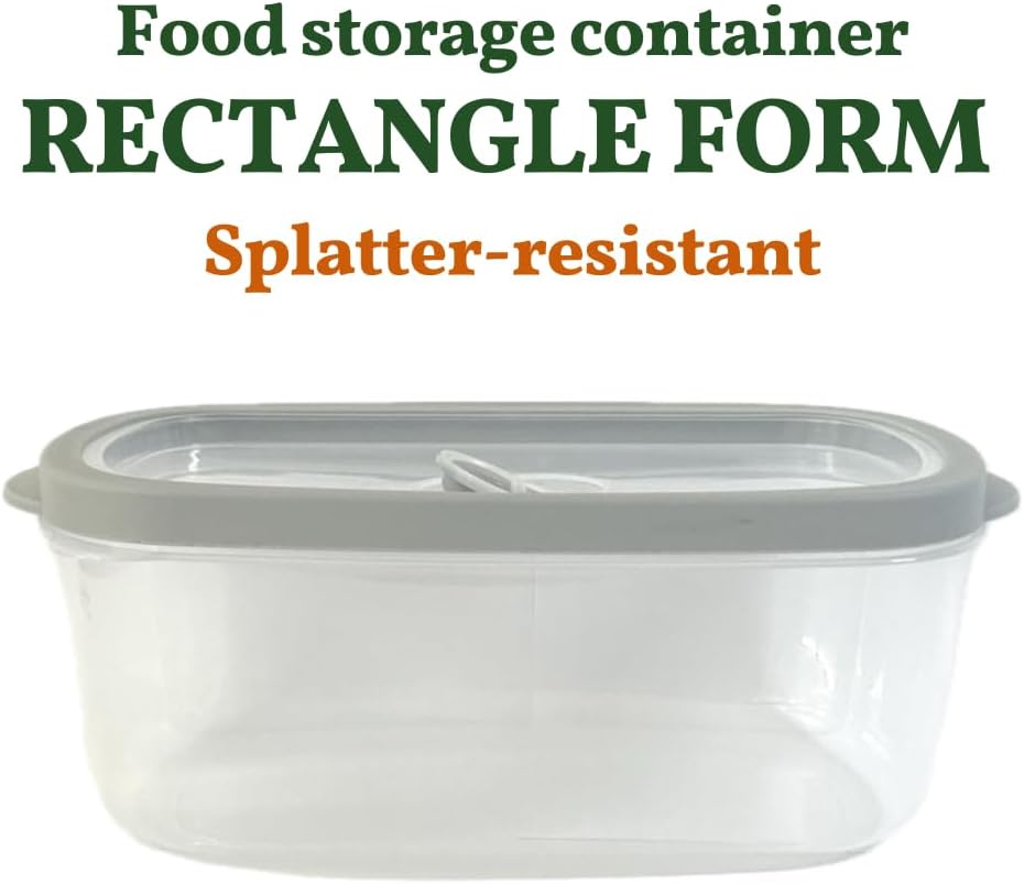 10-Piece Rectangle Food Storage Containers with Vented Lids, Airtight and BPA Free, Stackable, Microwave, Freezer, and Dishwasher Safe (GRAY)