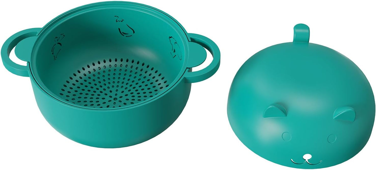 68OZ Microwave Ramen Bowl, Noodle Cooker, Steamer, Removable Strainer