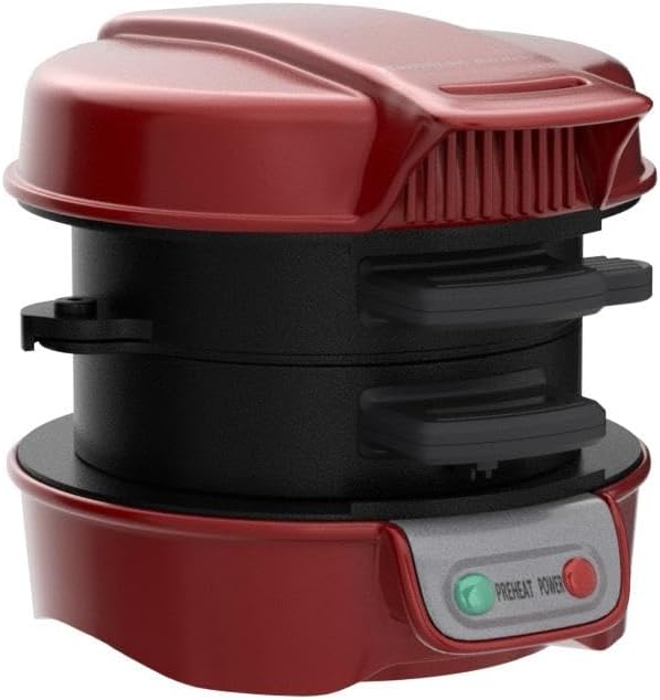 Hamilton Beach Breakfast Sandwich Maker with Egg Cooker Ring, Customize Ingredients, Perfect for English Muffins, Croissants, Mini Waffles, Perfect White Elephant Gifts, Mint (25482)