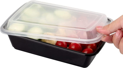 WGCC Meal Prep Containers [38OZ] Plastic Food Storage Containers With Lids,10-Pack Reusable To Go Containers, Disposable Food Prep Container, BPA-free, Stackable, Microwave/Dishwasher/Freezer Safe