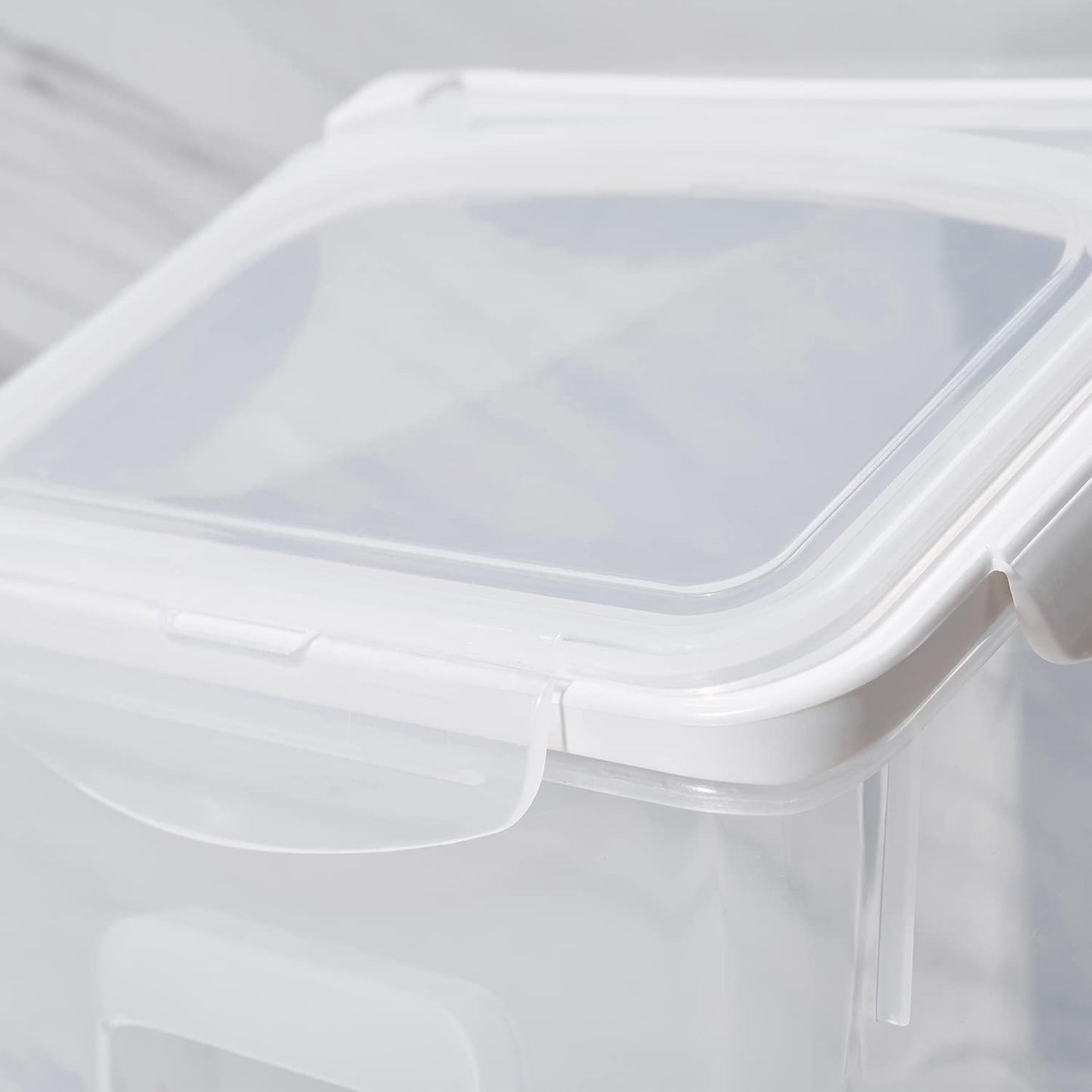 HANAMYA 10 Liter / 20 lbs Rice Storage Container with Measuring Cup, BPA free, For Rice | Grain | Pet Food | Flour, 2 counts, Clear