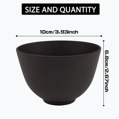 4 Piece Silicone Bowl, Silicone Mixing Bowl Set, Reusable Facial Bowls for Estheticians for Salon Spa or Home Beauty Tools (2 Large 2 Medium)