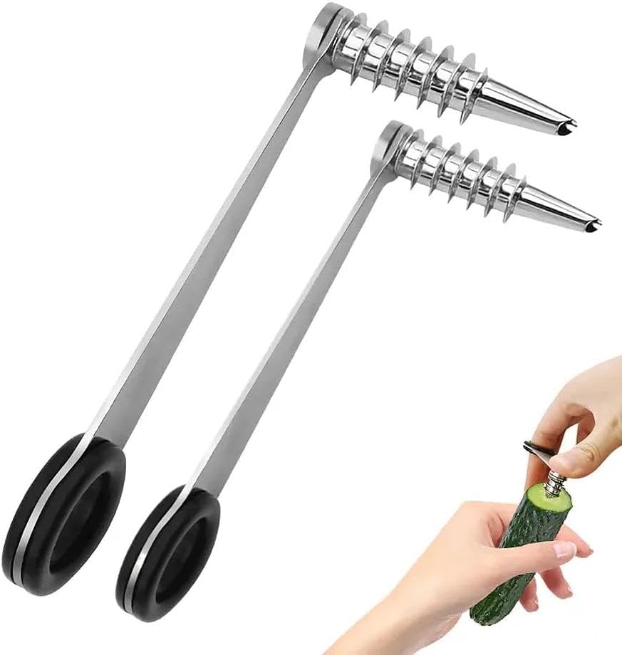 Stainless Steel Spiral Cutter, Manual Veggie Spiralizer Kitchen Tool