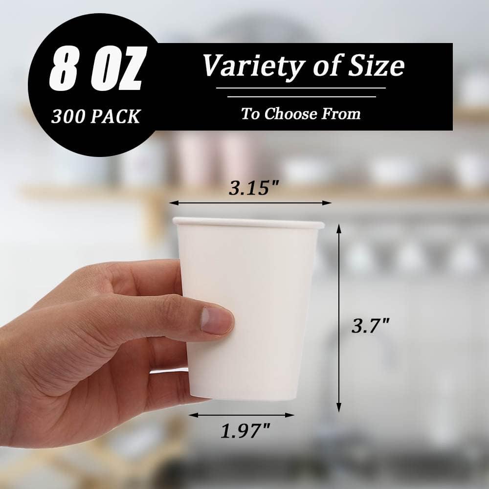 Lamosi 100 Pack 5 oz Paper Cups, Disposable Small Bathroom Cups 5oz, Mini Espresso Cups for Mouthwash, Travel, Party, Picnics, Home