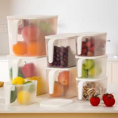 2 Pack Plastic Divided Veggie Storage Containers with Lids and Handles for Fridge Storage Organizer Boxes for Refrigerator Produce Beans Fruits Organzation