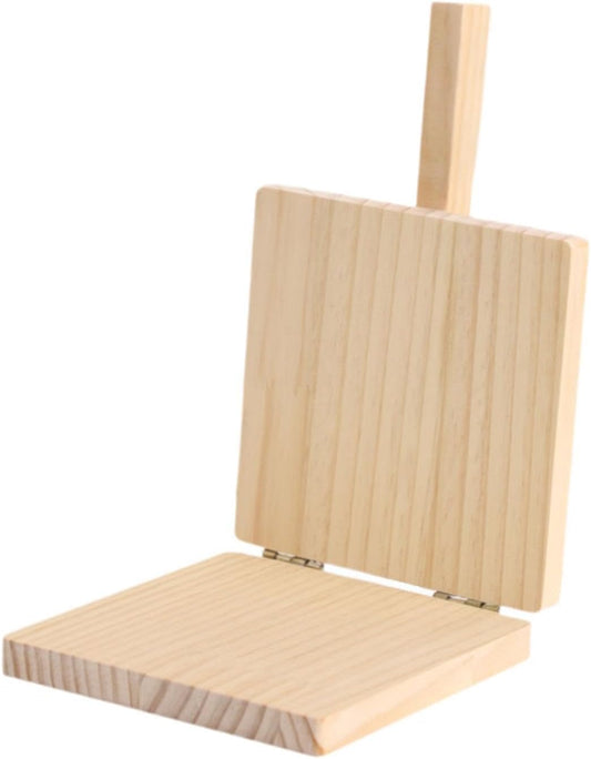 Amagogo Wooden Tortilla Press, Manual Dough Presser for Corn Tortillas, Dumpling Wrappers, and Flatbreads, Ergonomic Handle, Beige
