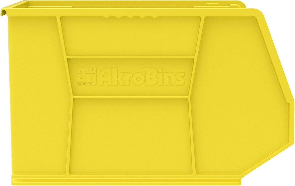 Akro-Mils 30270 AkroBins Plastic Storage Bins, Space-Saving Stackable Bins for Garage, Pantry, Craft Organization, 18" x 16" x 11", Clear, 3-Pack
