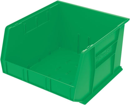Akro-Mils 30270 AkroBins Plastic Storage Bins, Space-Saving Stackable Bins for Garage, Pantry, Craft Organization, 18" x 16" x 11", Clear, 3-Pack