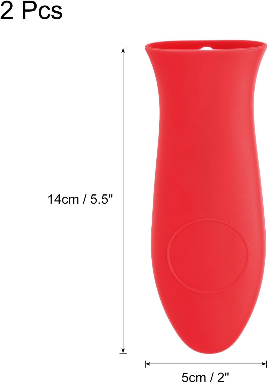 uxcell 2pcs Silicone Hot Handle Holders, Cast Iron Skillet Handle Covers Silicone Pan Handle Sleeve for Frying Pans Griddles Cookware Handles, Orange