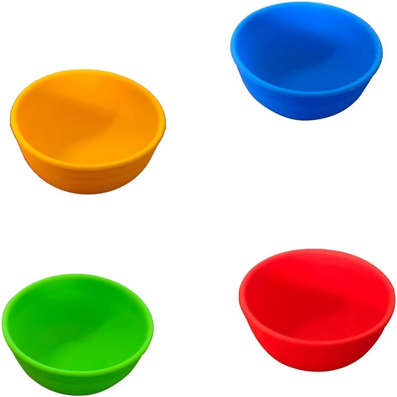 GBSTORE 4 Pcs Silicone Mixing Bowl Prep and Serve Bowls for Mixing Facial Mask or Holding Ingredient