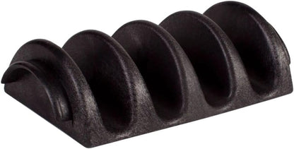 Soro Essentials- 4 Slots Taco Holder Black Plastic Set of 2 - Soft or Hard Taco Shell Holder Stands Taco Rack Street Taco Tray Plates Keeping Shells Upright for Party Taco Bar Accessories