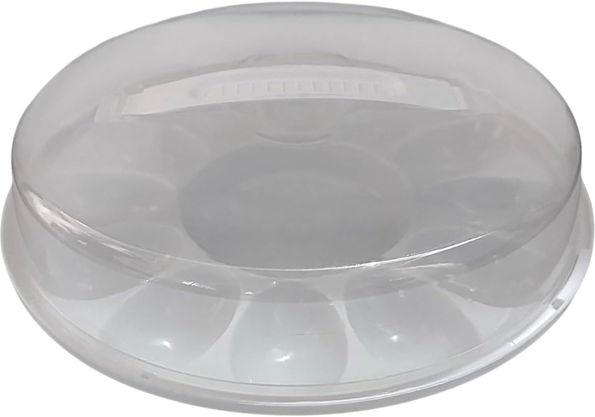 Deviled Egg Carrier Tray with Clear Twist-On Lid, Grooved Line-Up Design, Reusable Lightweight Plastic Container, Freezer Safe, for Parties and Gatherings