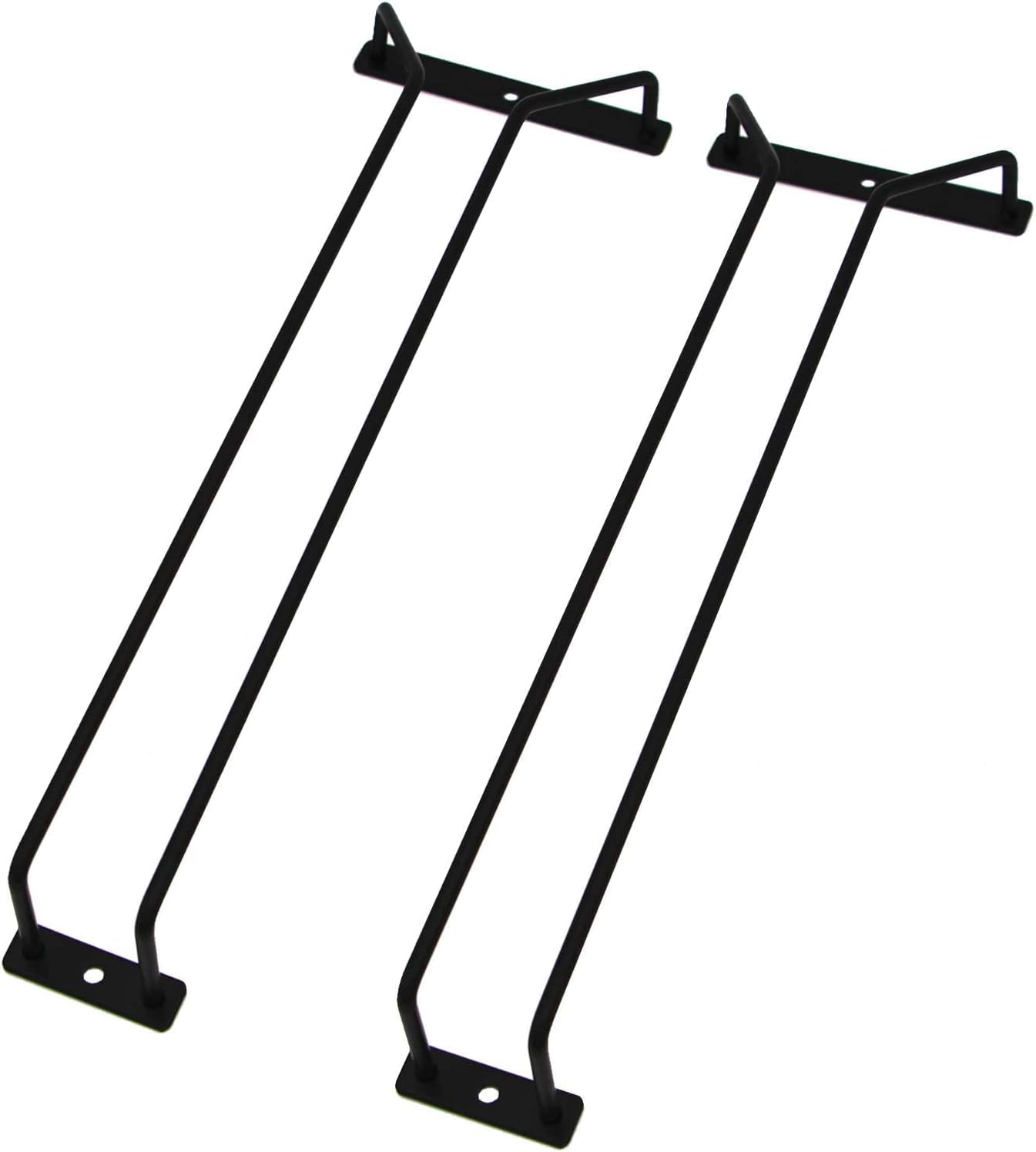 14-Inch Gold Wine Glass Rack, Under Cabinet Wine Glass Holder Stainless Steel Stemware Rack - Hanging Stemware Holder for Cabinet Kitchen Bar, Set of 2