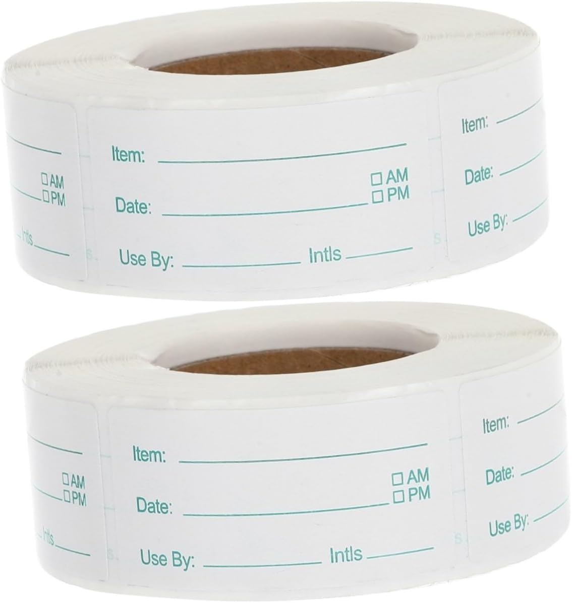 SHINEOFI 2rolls Food Storage Date Labels Removable Labels for Food Containers Kitchen Sticker to Write for Jars