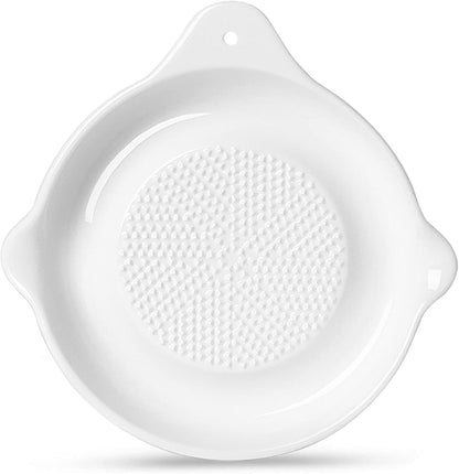 ONTUBE Ceramic Grater Plate for Ginger, Garlic, Onion (5.5" x)