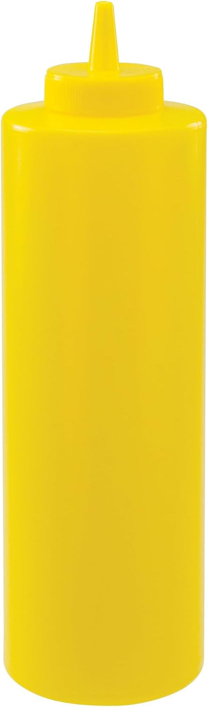 Winco 12 oz Clear Plastic Squeeze Bottles, 6pk (Set of 6)