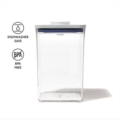 OXO Good Grips POP Container - Airtight Food Storage - Big Square Short 2.8 Qt Ideal for 5 lbs of sugar, cookies or crackers