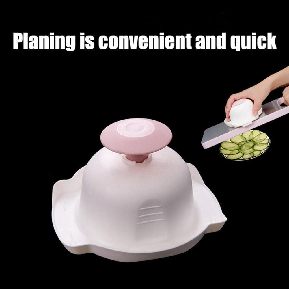 Food Safety Holder for Mandolin Slicer or Grater,Finger Anti-Cut Protectors for Vegetable Grater, Food Slicer Cutter Finger Guard for Mandoline Slicer Cutting, Mandolines (Pink)