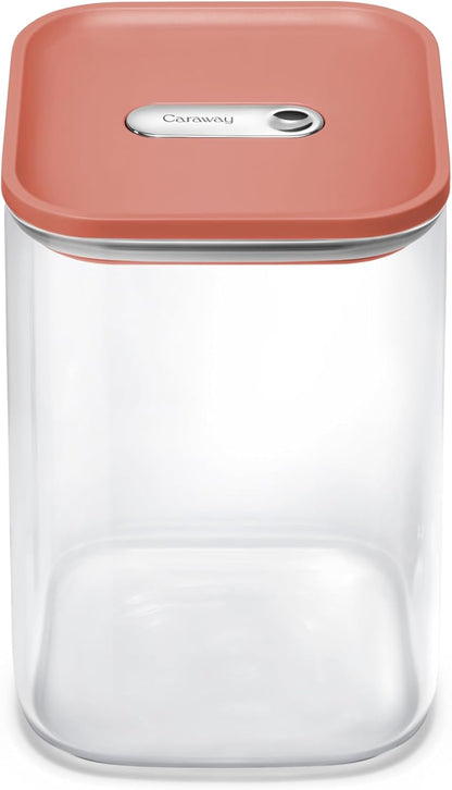 Caraway 4qt Glass Airtight Food Storage Container with Lid – Non-Toxic, BPA-Free Kitchen Storage Container – Stackable, Space-Saving Airtight Container for Dry Goods and More - Mist