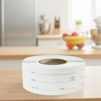 500PCS Removable Freezer Labels,Waterproof Blank Date Stickers for Food Containers Jars Pantry(Blue)