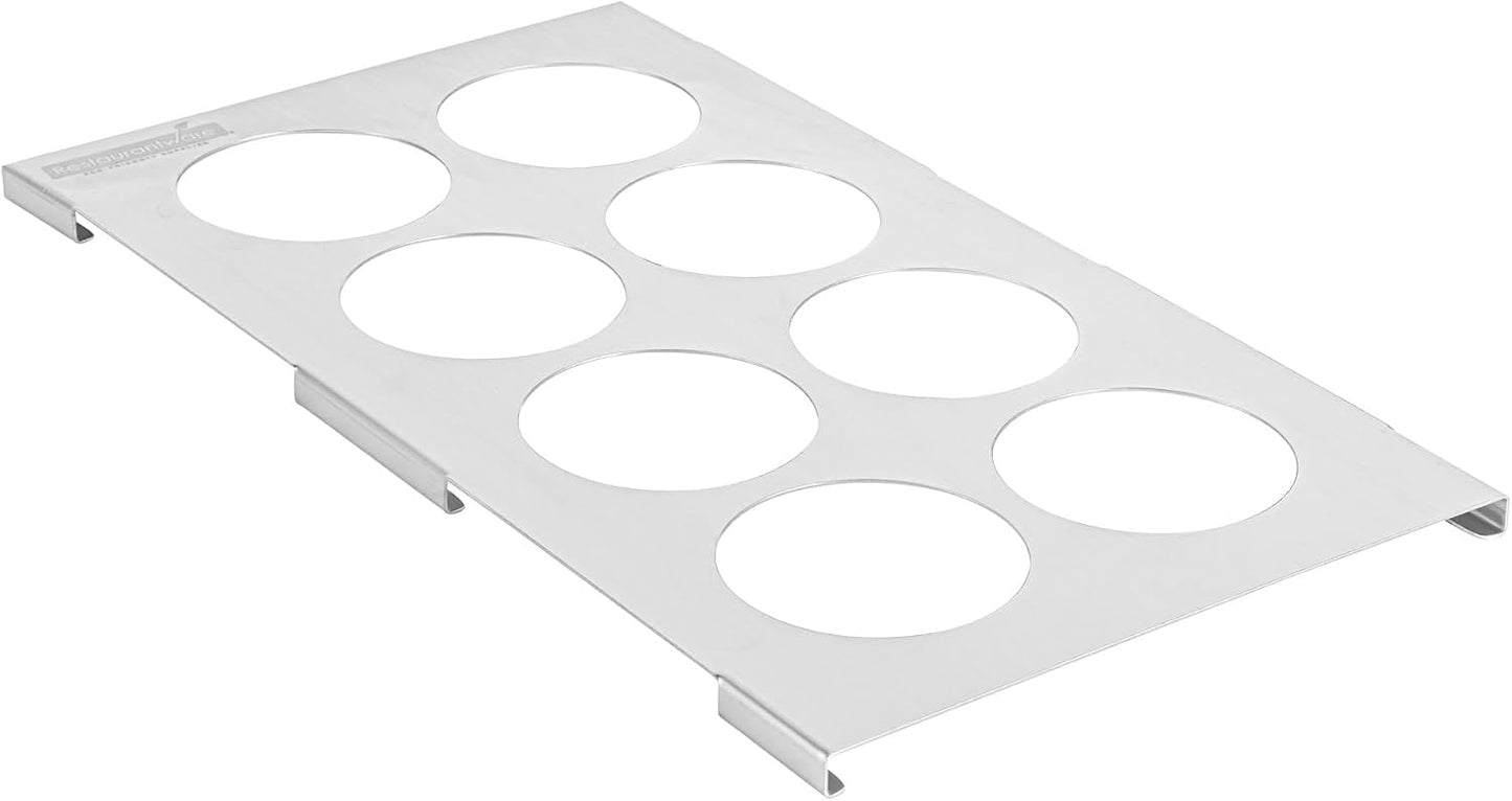 Restaurantware Stainless Steel Bottle Organizer - 1 Count - 6.299 x 7.087 x 0.394 Inches - Dishwasher-Friendly Condiment Holder - Kitchen Bottle Rack - Space-Saving Design - Silver