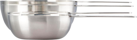 Le Creuset Stainless Steel Batch-Baking Measuring Cups, Set of 4 | Set includes: 2/3, 3/4, 1.5 and 2 cups