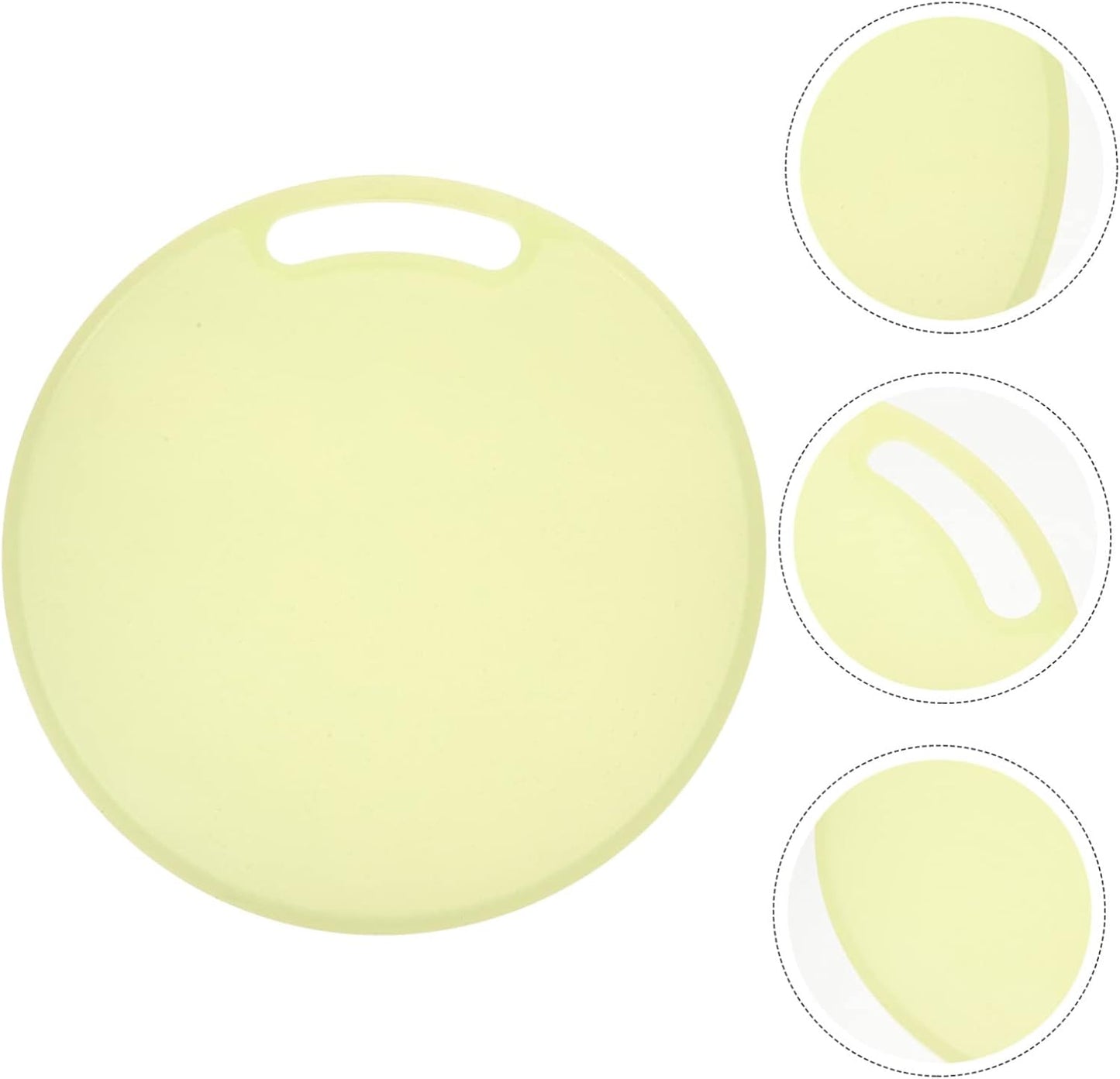 Hemobllo Round Portable Cutting Board Non Smell Food Safe PP Kitchen Mat for Fruit Vegetable Meal Prep
