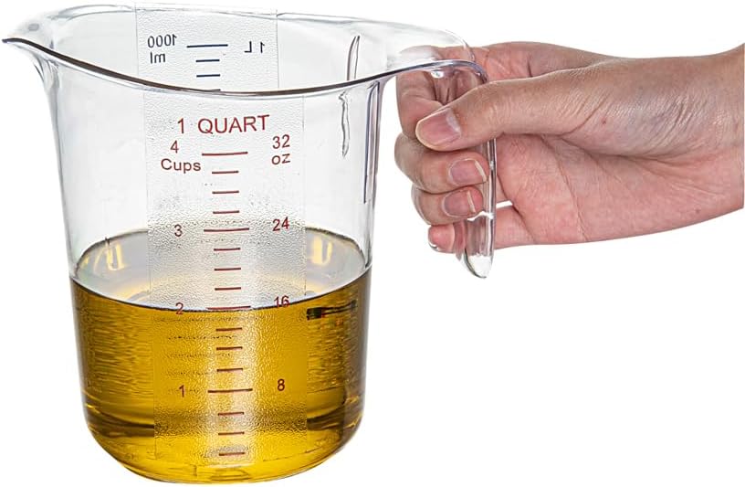 Restaurantware Clear Plastic Pt (Cups) Measuring Cup, 5.3 x 3.8 x 5 In
