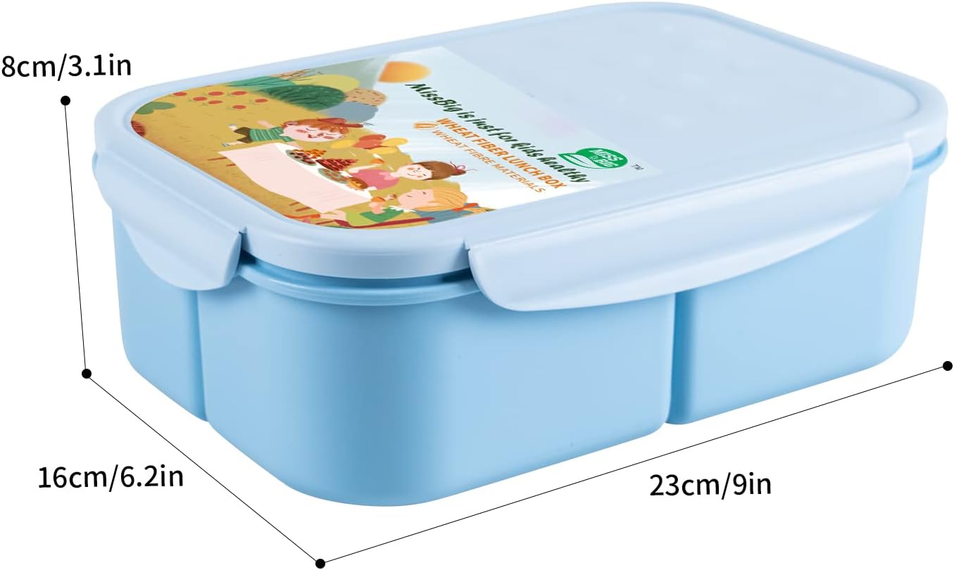 MISS BIG® Bento Box,Bento Box Adult,Lunch Box,Leak Proof Lunch Containers,No BPAs and No Chemical Dyes Bento Lunch Box,Dishwasher and Microwave Safe Lunch Containers for Adults(1900ml Gray)