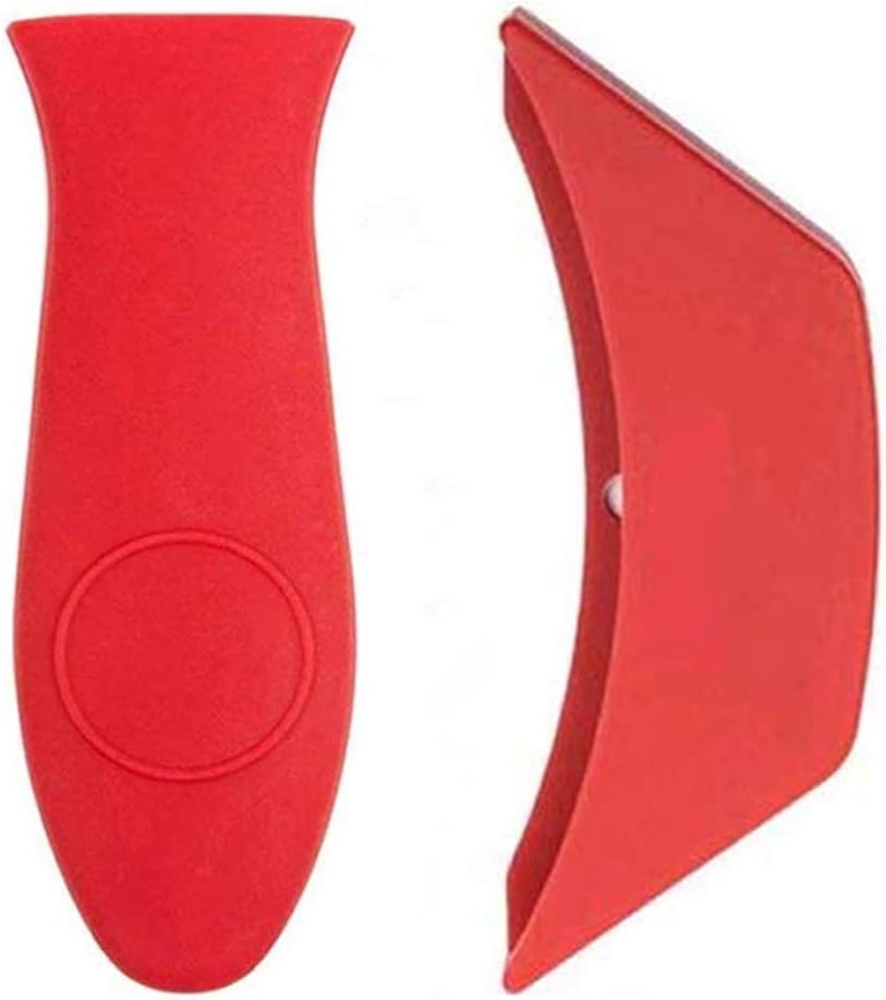 Silicone Hot Handle Cover, Assist Pan Holder for Cast Iron Skillets and Traditional Pots - Red