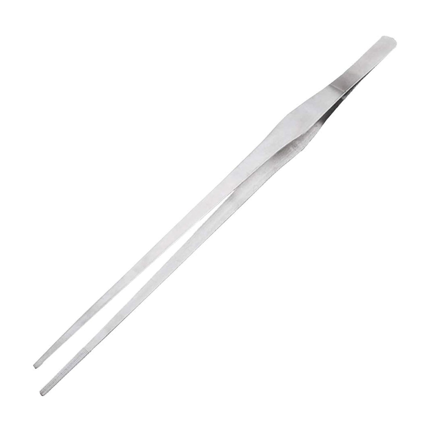 12 Inch Kitchen Long Tweezers Tongs, Cooking Tweezers Stainless Steel, Ideal for Meat Pasta Plating Pinching Delicate Small Pieces of Food