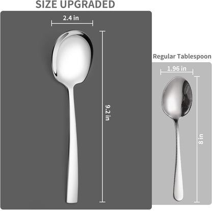 4 Piece Serving Spoons Set,9.2-Inch Includes 2 Large, 2 Slotted