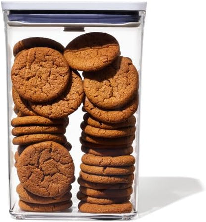 OXO Good Grips POP Container – Airtight 1.7 Qt for Coffee and More Food Storage, Rectangle, Clear
