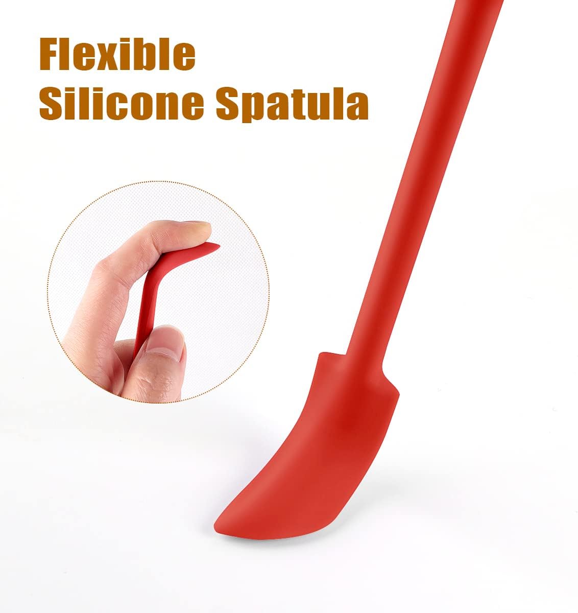 Silicone Spatula Set 3Pcs, Mini Jar Scraper for Makeup & Food