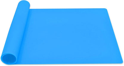 Silicone Placemats, Food-Grade Non-Slip Waterproof, Dining, Stain Resistant, Countertop Protector, Kitchen Counter Mat, Heat Resistant, Baking mat Dishwasher Safe (23.6"×15.7"-1pack, Black)