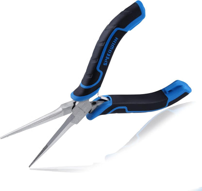 SPEEDWOX Long Reach Bent Needle Nose Pliers With Smooth Jaw Angled Needle Nose Pliers For Jewelry Making Fish Bone Pliers Tweezers Bent Chain Nose Pliers For Wire Bending And Small Object Gripping