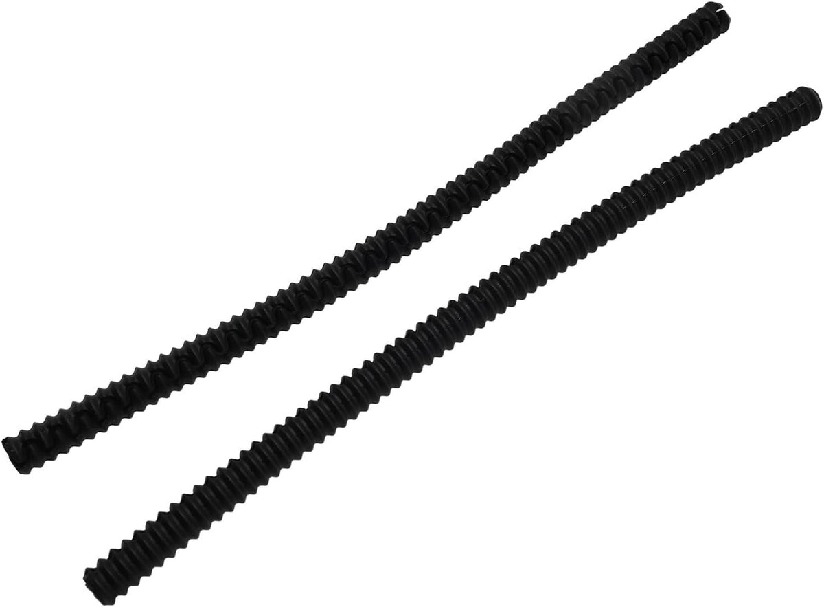 Silicone Oven Rack Guards Heat Resistant Edge Protectors Prevent Burns Dishwasher Safe 2 Pack(Black)
