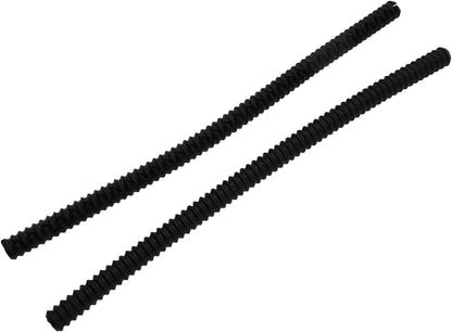 Silicone Oven Rack Guards Heat Resistant Edge Protectors Prevent Burns Dishwasher Safe 2 Pack(Black)